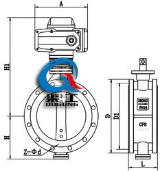 D943H/F/X電動(dòng)法蘭蝶閥 (配HR執(zhí)行器)