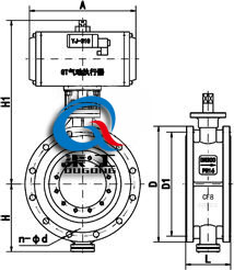 氣動(dòng)法蘭蝶閥 (硬密封)