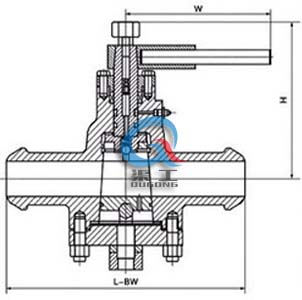 X47W/F美標(biāo)倒裝油封旋塞閥 (焊接式尺寸圖)